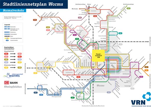 Linienplan Worms